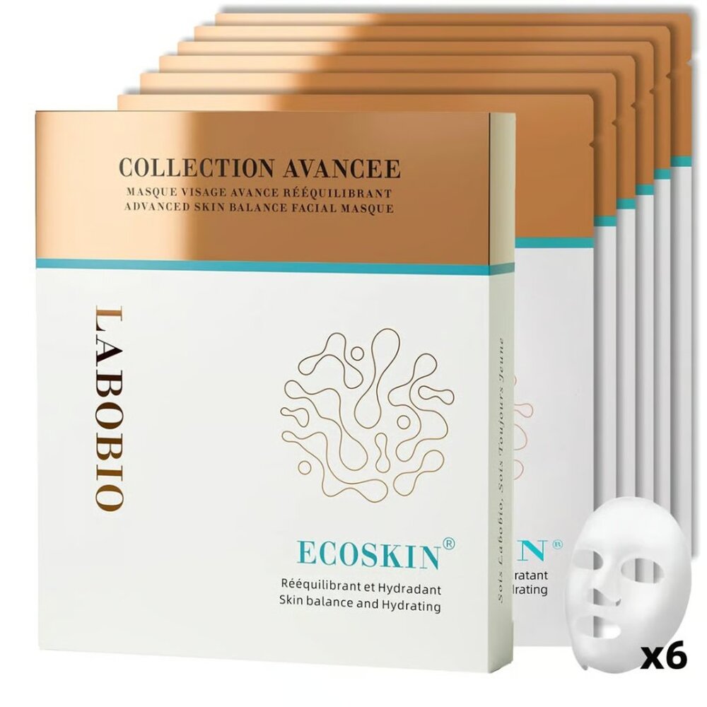 Rebalancing Sheet Face Mask Set | Hydrating Soothing Probiotic Masks | 6 Pack